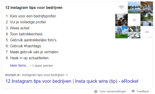 Featured snippets