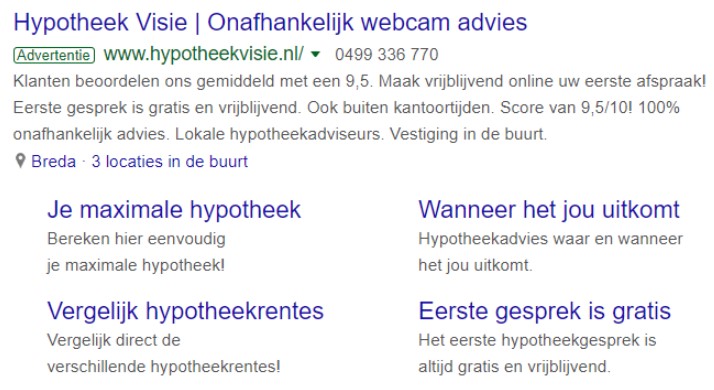 Sitelink google ads