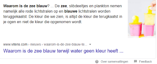 Soorten featured snippets